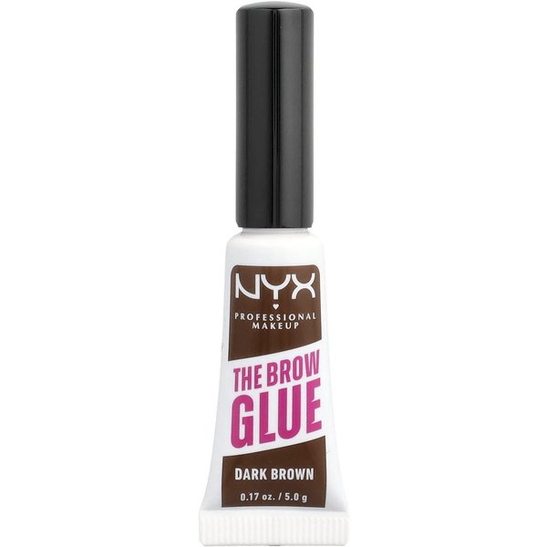 NYX Professional Makeup, The Brow Glue, Estilizador InstantáNeo De Cejas, 04 MarróN Oscuro, 5G (0,17 Onzas) Black-image