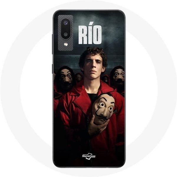 Funda Para Samsung Galaxy A02 La Casa De Papel Rio MáScara-image