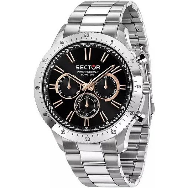 Reloj De Hombre Sector 270 MultifuncióN Acero Inoxidable Esfera Negra Cuarzo R3253578028 Negro-image