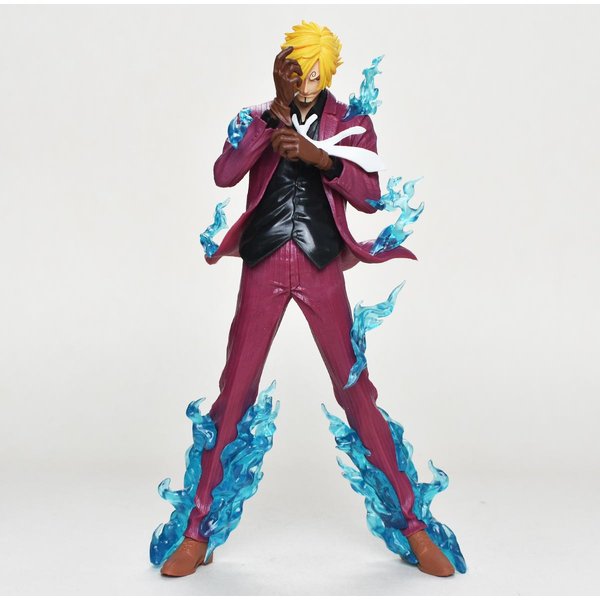 25Cm/9.8In Figurka Anime One Piece Sanji Figurka Akcji Model Kolekcjonerski Statua Zabawka Prezent Black-image