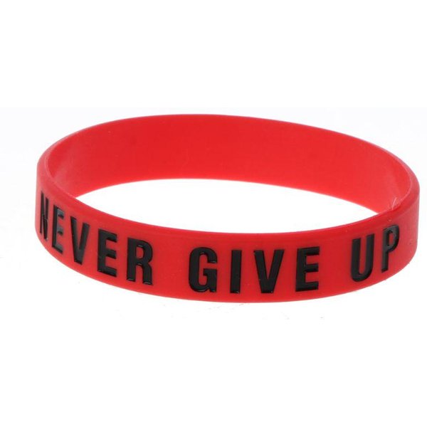Pulseras Motivacionales Banda De Goma De Silicona Pulseras Inspiradoras EláSticas Regalo Red-image