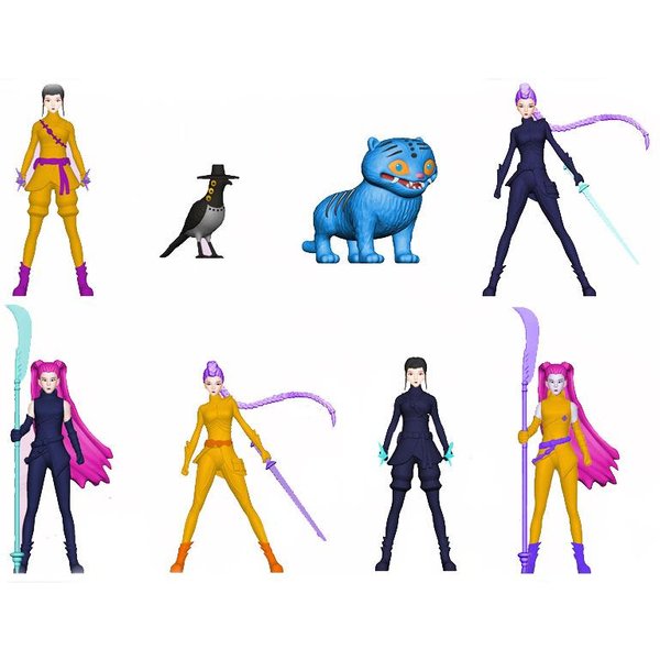 5 Szt./Zestaw Figurki Kpop ŁOwcy DemonóW Figurki K Pop ŁOwcy DemonóW Figurki Huntrix Zabawka Derpys Tiger Rumi Mira Zoey Sussy Ozdoba-image