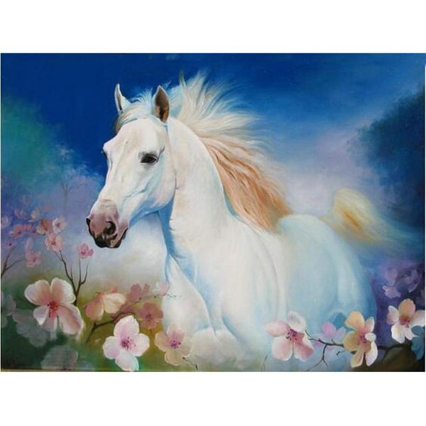 Pintura De Diamantes Caballo De Fuego ImáGenes De Diamantes De ImitacióN Redondos Completos Punto De Cruz 20X30CM-image