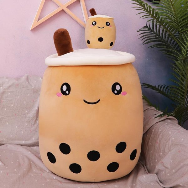 72Cm DużY Rozmiar Poduszka Do Bubble Tea MięKkie Pluszowe Zabawki Maskotka Boba Tea Dla Dzieci Zabawki Prezenty Urodzinowe 24CM-image