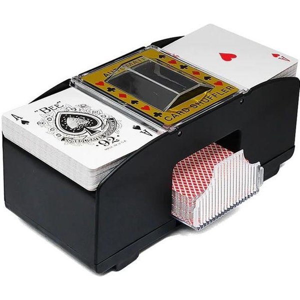 Mezclador De Cartas - Barajador - AutomáTico - 2 Barajas De Cartas - Para PóKer Y Blackjack - ElectróNico-image