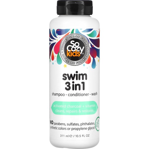 Socozy, Dzieci, PłYwanie 3 W 1, Szampon - OdżYwka - Mycie, 10,5 Fl Oz (311 Ml) White-image