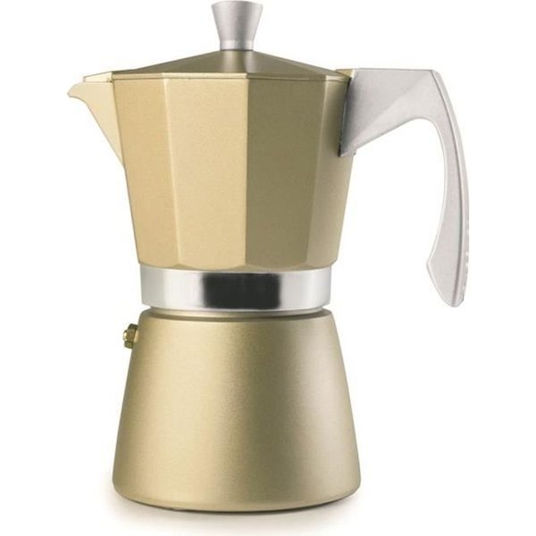 Cafetera ExpréS - Ibili - Evva Golden - 9 Tazas - 450 Ml - FundicióN De Aluminio-image