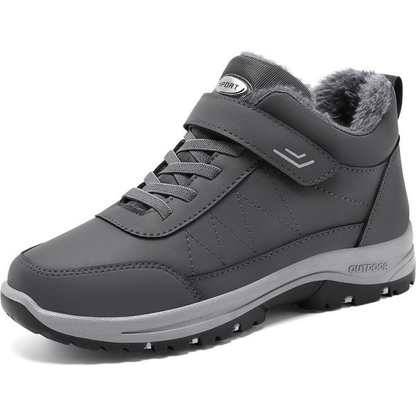 Buty BawełNiane MęSkie Zimowe Plus Aksamit CiepłE Outdoorowe DużY Rozmiar Casualowe Buty Do Chodzenia Na Rzepy Buty śNiegowe Dla OsóB W śRednim I Starszym Wieku 46 Black-image