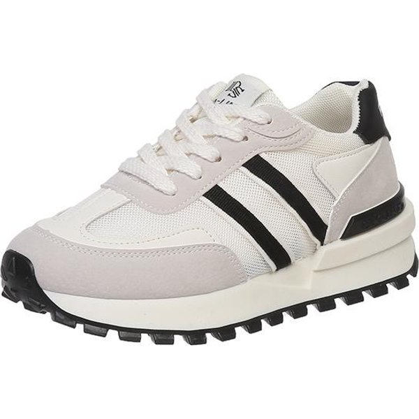Zapatos De Suela Gruesa Ligeros Forrest Gump Para Mujer Primavera Nuevo Casual Estudiantes Muestran Pies PequeñOs Combinan Con Todo Deportes Malla Zapatos De Papá 40 Negro-image