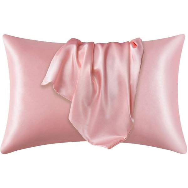 Funda De Almohada Funda De Almohada SatéN Cabello Belleza Funda De Almohada CóModa Funda De Almohada DecoracióN Del Hogar Fundas De Almohada Cojines DecoracióN Del Hogar 51Cmx66Cm 1Pc White-image