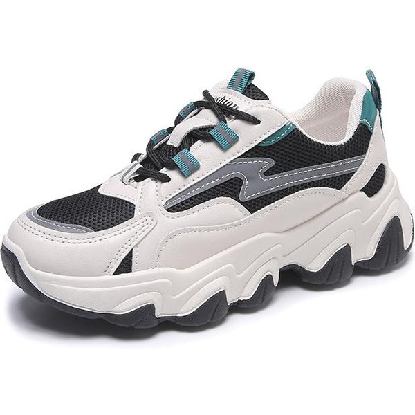 Zapatos De Papá Para Mujer OtoñO Nuevo Ins Moderno VersáTil Plataforma Estudiante Zapatos Deportivos Y De Ocio 40 Negro-image