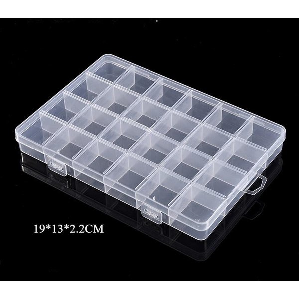 Contenedor De Almacenamiento Transparente, Joyero, Caja Organizadora De PláStico Transparente, Organizador De Aretes VacíO, Vitrina Para Cuentas. 19*13*2.2CM-image