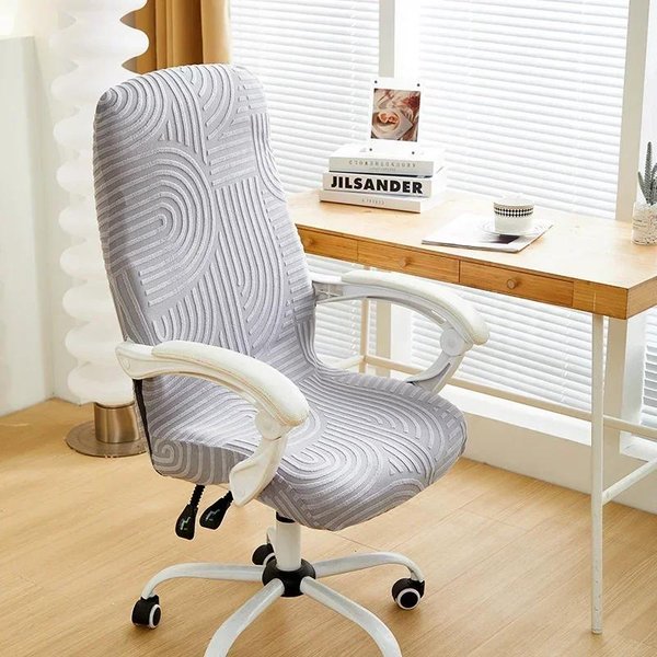 Pokrowiec Na KrzesłO Biurowe żAkardowy W Jednolitym Kolorze Elastyczny Spandex Ochraniacz Na KrzesłA Gamingowe Obrotowe PyłOszczelny Pokrowiec Na Fotel Komputerowy S Chair Cover-image