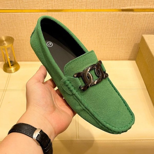 Zapatos De Gamuza Para Hombre Moda Masculina Casual Zapatos NáUticos Transpirables Comodidad Slip-On Zapatos De Conducir Para Hombre Mocasines De Lujo 38 Black-image