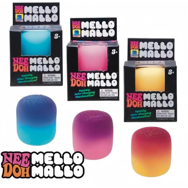 Needoh Mello Mallo Reaktywna Na śWiatłO UV Zabawka Do śCiskania Marshmallow Slow Rising Squeeze Fidget Toy Zmiana Koloru W SłOńCu Prezent-image