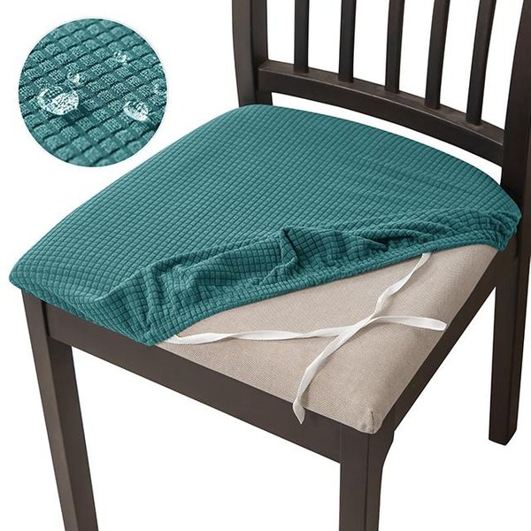1 2 4 6 Piezas Fundas De Asiento Para Silla Jacquard Impermeables ExtraíBles Funda De Asiento Para Silla De Comedor EláStica Funda De CojíN Para Silla Comedor Para El Hogar 1-Pcs-image