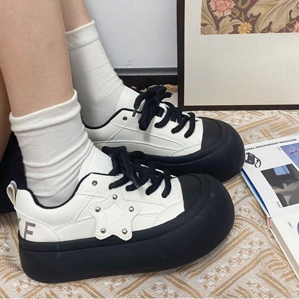 Zapatos De Cabeza Grande Feos Lindos Para Mujer Verano Nuevo Ins Tendencia VersáTiles De Lona Estudiante Deportes Y Ocio Zapatos Blancos PequeñOs 40 Blanco-image