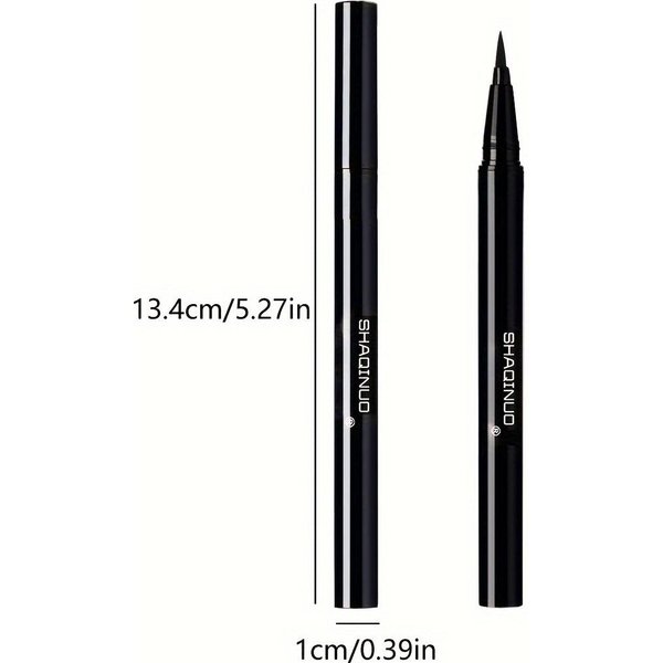 SzybkoschnąCy Eyeliner W Pisaku Do MakijażU DłUgotrwałY GłAdki Eyeliner Wodoodporny Anty-RozmazująCy PłYnny Eyeliner W Pisaku Do Oczu Kosmetyki Do Oczu Czarny-image