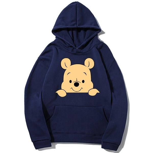2026 Kubuś Puchatek Modna Kurtka Kieszeń Bluza Z Kapturem DłUgi RęKaw Wiosna Jesień LuźNa Bluza Z Kapturem Damska Bluza Z Kapturem 3XL Beige-image