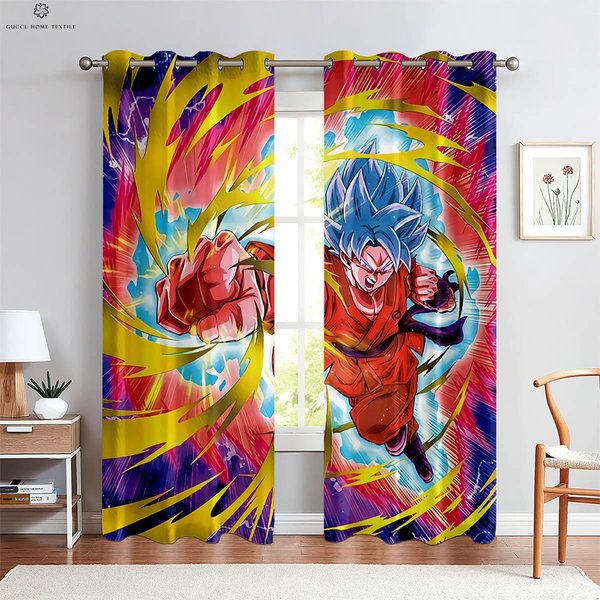 Anime De Sangre Caliente Cortinas Estampadas De CóMic JaponéS Dormitorio Sala De Estar Dormitorio De Estudiantes Cortinas Decorativas Cortinas Personalizadas W50Xh130(Cm)X2Pcs&Grommet Top-image