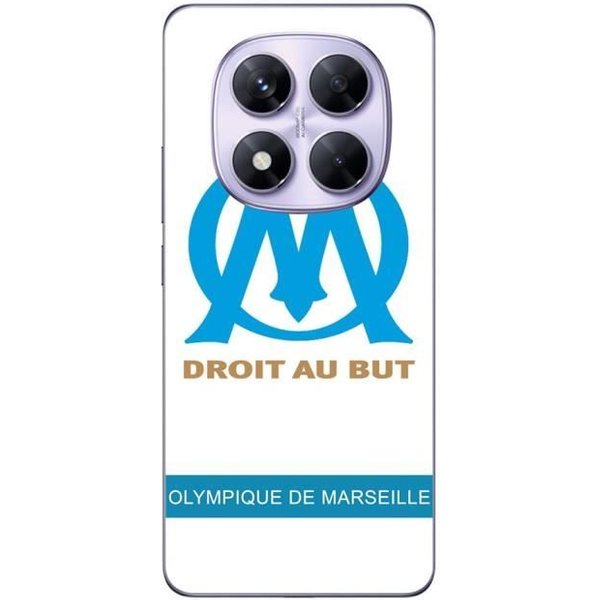 Coque - Maniacase - Xiaomi Redmi Note 14 Pro 5G - Logo OM Olympique De Marseille - Souple - Noir Blanco-image