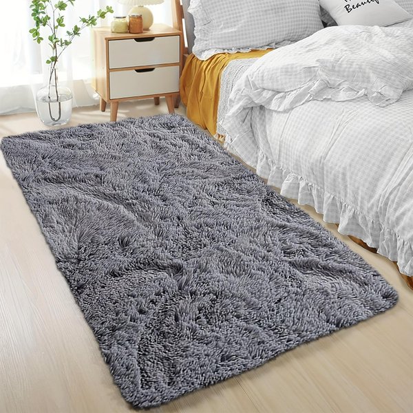 Luksusowy Puszysty Dywanik MięKki Pluszowy Dywan Jedwabna WełNa Dywanik PrzyłóżKowy Do Sypialni Pokoju DziecięCego Salonu Mata Dekoracja Domu 60X120CM(2X3.9FT-image