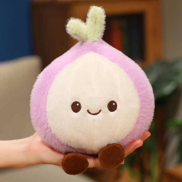 20 Cm KreskóWkowa Urocza Pluszowa Lalka Warzywna WróżKa Z NóżKami Cebula Czosnek Imbir Pluszowa Zabawka Dekoracja Kuchni Domu Prezent Dla Dzieci About 20Cm-image