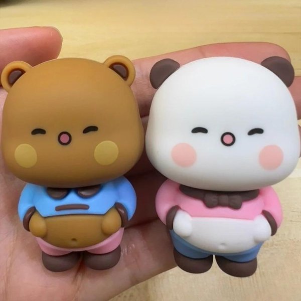 Bubu Dudu Panda NiedźWiedź Figurka Zabawki Kolekcjonerskie Akcesoria Anime Urocza Lalka NiedźWiedź Ozdoba Prezenty Dla Pary WystróJ Domu Prezent ŚWiąTeczny White-image