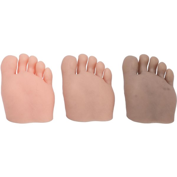 3 Szt. Silikonowy Model Stopy Do ĆWiczeń I Ekspozycji Nail Artu Pedicure TatuażU-image