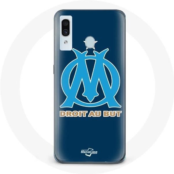Funda - Maniacase - Samsung Galaxy A40 - Logo OM Azul - Flexible - ProteccióN Y DecoracióN Negro-image