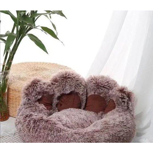 Cama Sofá CáLida Para Perro Mascota, Perro PequeñO, ColchóN Para Perro Grande, Cesta De Felpa Lavable Para Perro Mascota, Suministros Para Perro PequeñO Y Gato 55X55X38-image