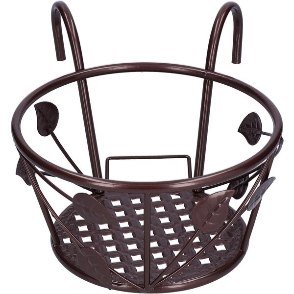 Estante Para Macetas Colgantes, Soporte Para Plantas De Exterior, Barandillas, Contenedores Para Macetas, Macetas Sobre Barandillas Bronce Antiguo-image