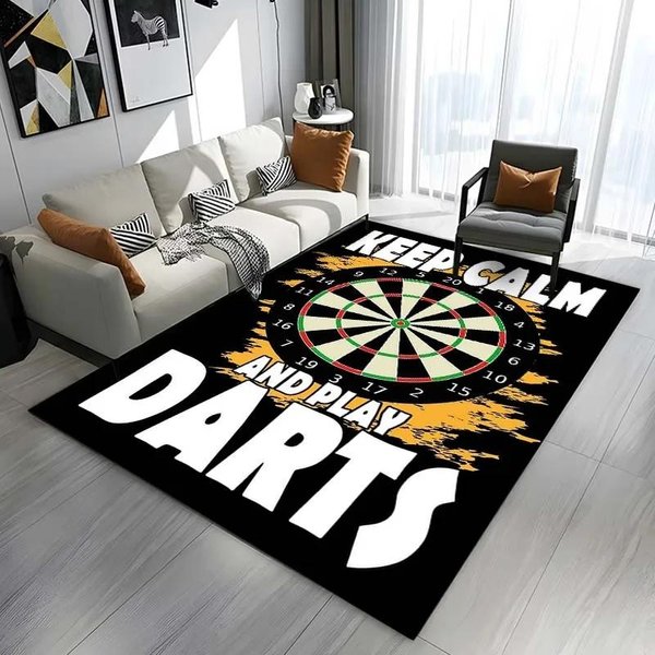 Sportowy Dywanik WzóR Tarczy Do Rzutek Kreatywny Wycieraczka Do Salonu Sypialni WystróJ Domu AntypośLizgowy Dywanik ŁAzienkowy 40X60Cm-image