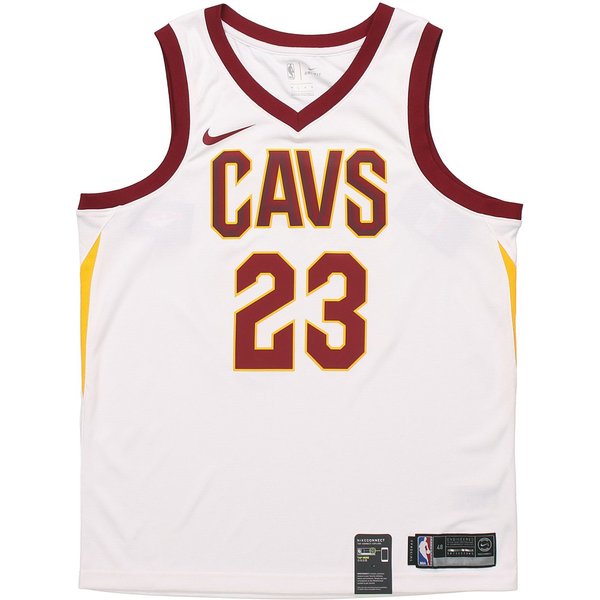 Camiseta Nike NBA Swingman - Cleveland Cavaliers Lebron James #23 EdicióN Limitada Camiseta De Hombre Blanca 864409-100 M Brown-image