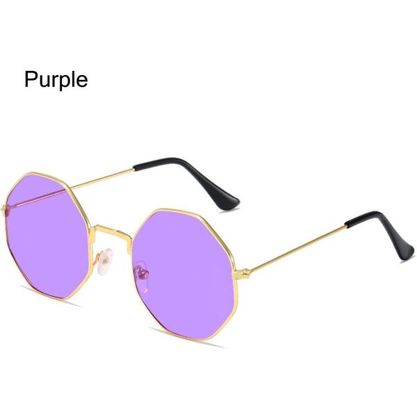 Retro OkrąGłE Okulary PrzeciwsłOneczne Modne Metalowe OkrąGłE Oprawki Okulary Damskie MężCzyźNi Hippie Disco Party Okulary Outdoorowe Ochrona UV400-image