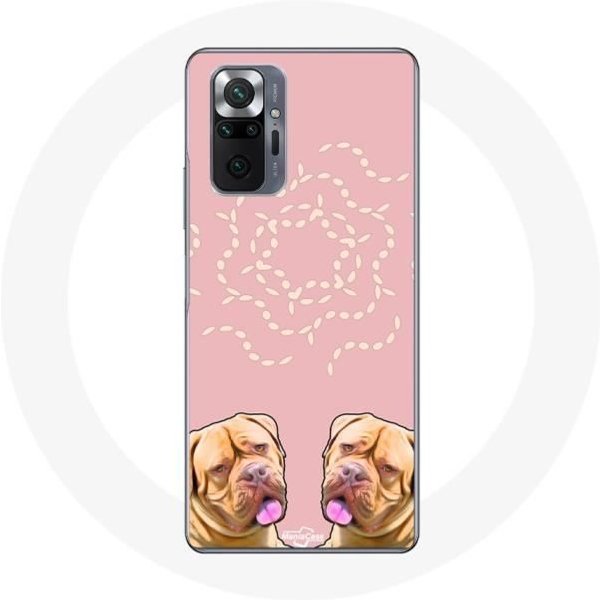 Funda Para Xiaomi Redmi Note 10 Pro - Maniacase - Dogo De Burdeos - Silicona - Flexible - Rosa Negro-image