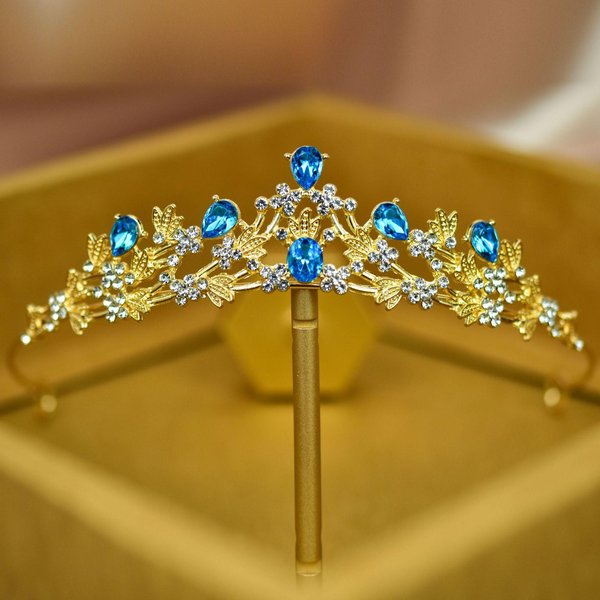 Nowa KryształOwa DziecięCa Korona KsiężNiczki Tiara Korona Dla Dziewczynki Urodzinowe Akcesoria Do WłOsóW Tiara Dla Dziewczynek Na WystęPy Sceniczne-image
