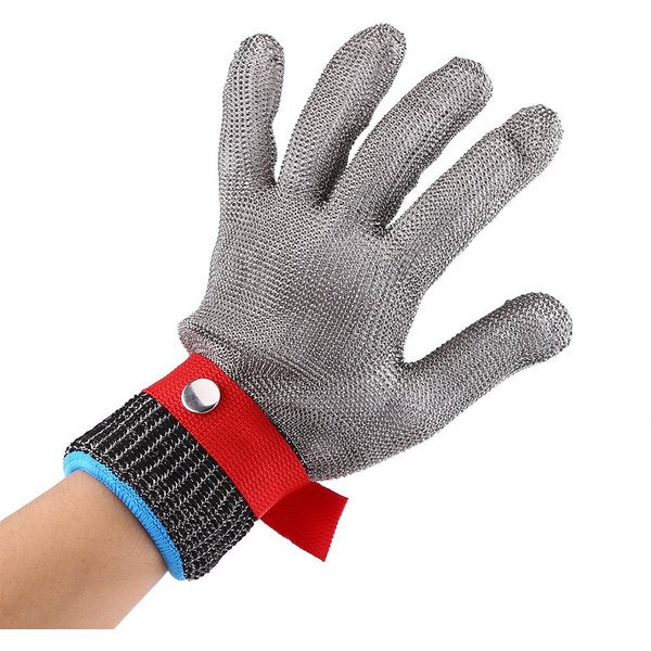 Guante Resistente A Cortes De Malla De Acero Inoxidable SS304, Herramienta De ProteccióN De Carnicero Para Trabajo De Seguridad-image