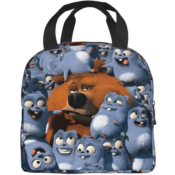 Bolsa De Almuerzo TéRmica Aislada De Dibujos Animados De Grizzy Y Los Lemmings, Bolsa De Comida, Caja De Almuerzo TéRmica PortáTil Para El Trabajo Option 1-image