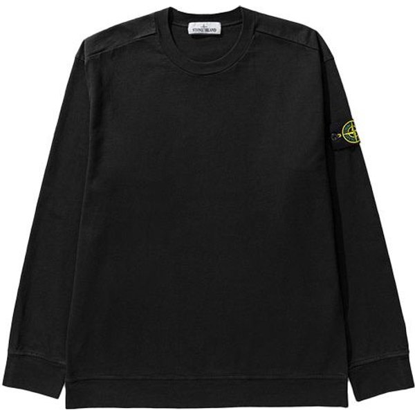 Koszulka Z DłUgim RęKawem I Naszywką Z Logo Stone Island Czarna MęSkie Koszulki 761563750-V0029 XL Black-image