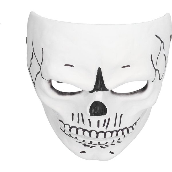 MáScara De Halloween MáScara De Calavera Aterradora Resina Horror Cosplay MáScara De Fiesta Para DecoracióN De Festival White-image