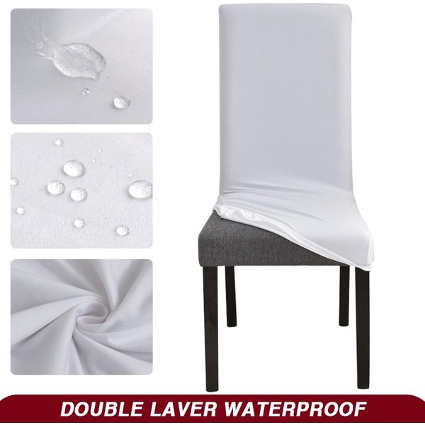 Fundas Impermeables Para Sillas Fundas EláSticas Para Asientos De Silla Para Comedor Cocina Oficina Boda Hotel Banquete Restaurante-image