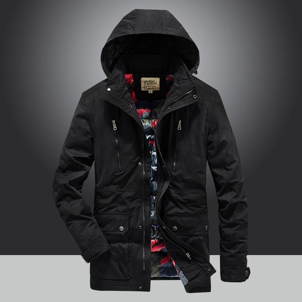 Abrigo De AlgodóN Para Hombre Abrigo De Longitud Media Cortavientos De Invierno Chaqueta De AlgodóN Gruesa CáLida Talla Grande Holgada Abrigo De AlgodóN Para JóVenes Hombre 5XL-image