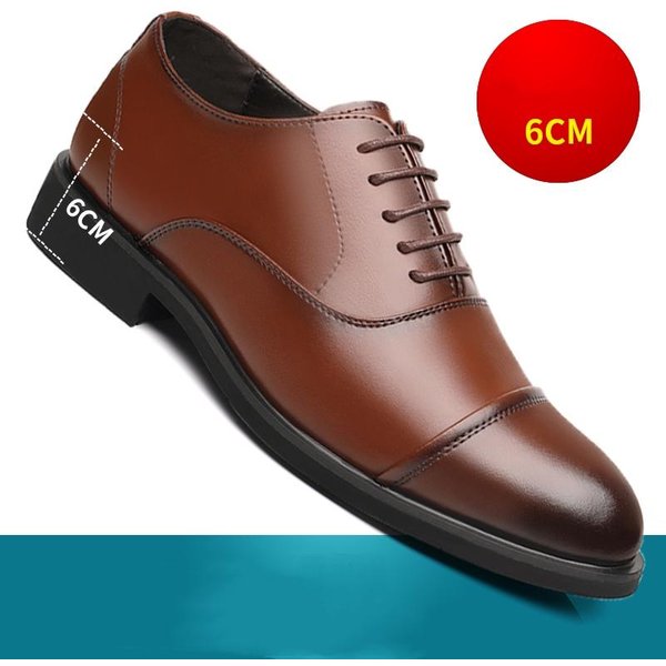 Zapatos Para Aumentar La Altura Hombres MáS Altos Elevador 6CM Plantilla Invisible Para Diario Hombres Aumentar Altura Bodas Oxfords Oficina Masculino 39 Gray-image