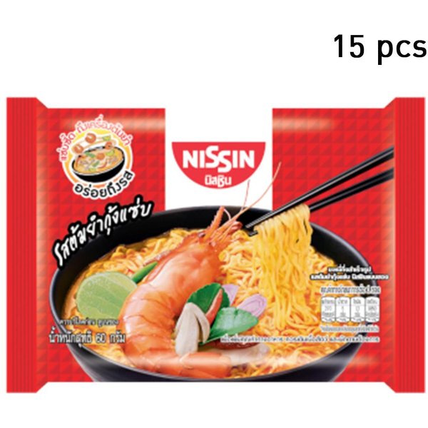 Nissin Makaron Instant Tom Yum Kung Sabb O Smaku 60 G. X 5 / 10 / 15 / 20 Szt 60 G. X 20 Pcs-image