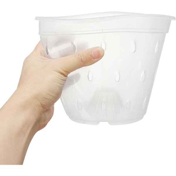 Doniczki Na Storczyki Z Otworami PrzepuszczająCa Powietrze Przezroczysta Plastikowa Doniczka Na Storczyki Do Ogrodu WewnęTrznego I ZewnęTrznego Type 1-image