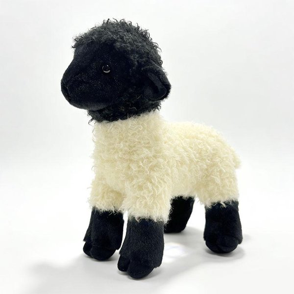 MuñEco De Cordero Kawaii Juguete De Peluche Oveja De Pie Sentada Cara Negra Animal De Dibujos Animados CompañEro Calmante Regalo 28Cm Black-image