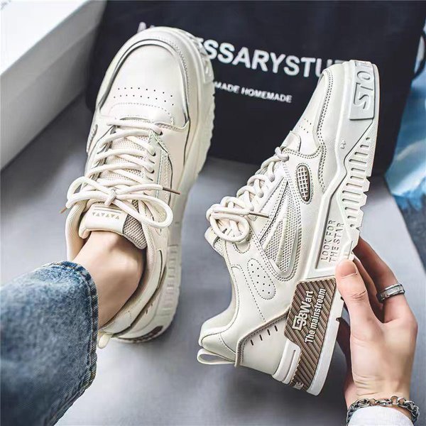 Zapatos De Nicho Para Hombre Para Verano Nuevo Estilo Coreano Moderno VersáTil Adolescente Deportivo Y Casual Zapatos De Plataforma Blancos PequeñOs Zapatos De Moda 44 White-image