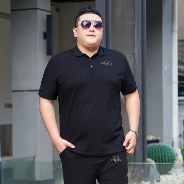 Hombre Gordo Talla Grande Camiseta De Solapa Manga Corta Extra Grande Casual De Negocios Camiseta Polo Manga Media 7XL 5XL-image