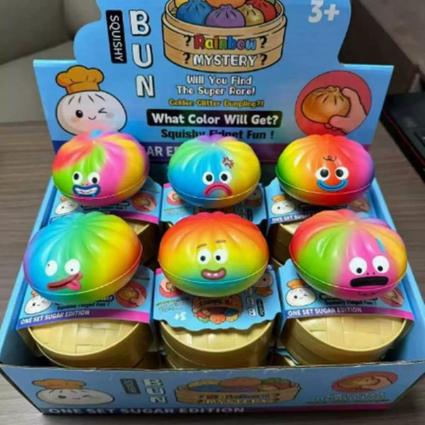 Zabawki Squishy PierożEk OdstresowująCe Symulacja PierożKa ŚCiskanie OdprężEnie Fidget Prezent Kulka Squishy Ozdoba Upominki Na Imprezę Blue-image